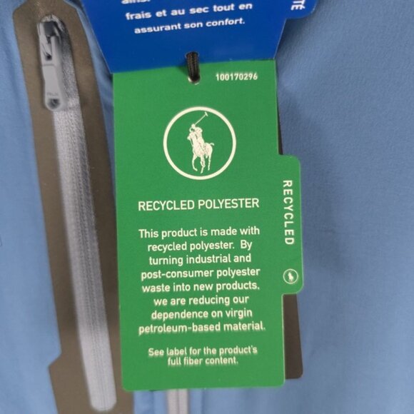 NWT RLX RALPH LAUREN GOLF Mock Neck Full Zip Wicking Tech Terry Hybrid Vest Sz S - Picture 11 of 14